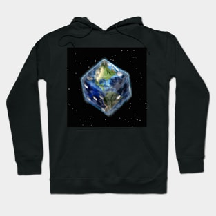 Planet Earth in dice shape Hoodie